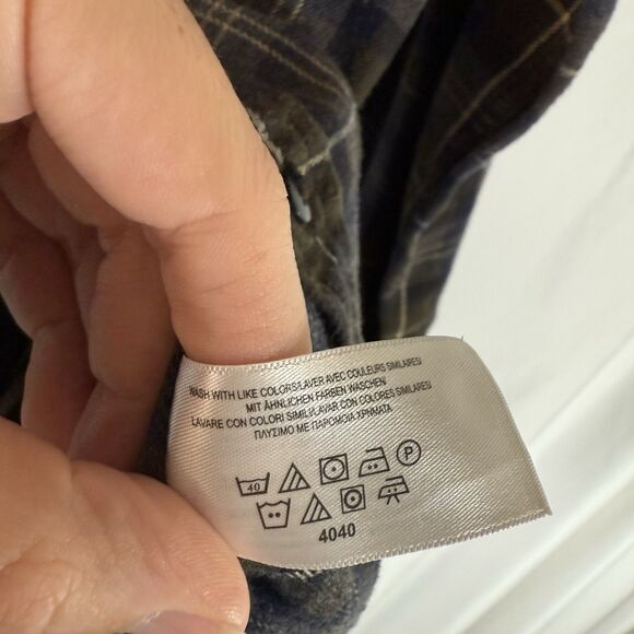 Brooks Brothers Flannel Shirt Men's Medium Plaid Brown XSlim All Cotton Pocket - Picture 6 of 9